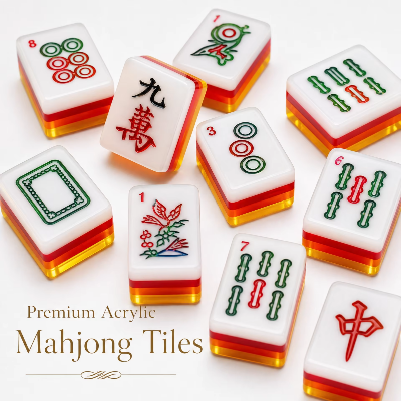 Multicolor 4-Layer Acrylic American Mahjong Set – 160 Tiles