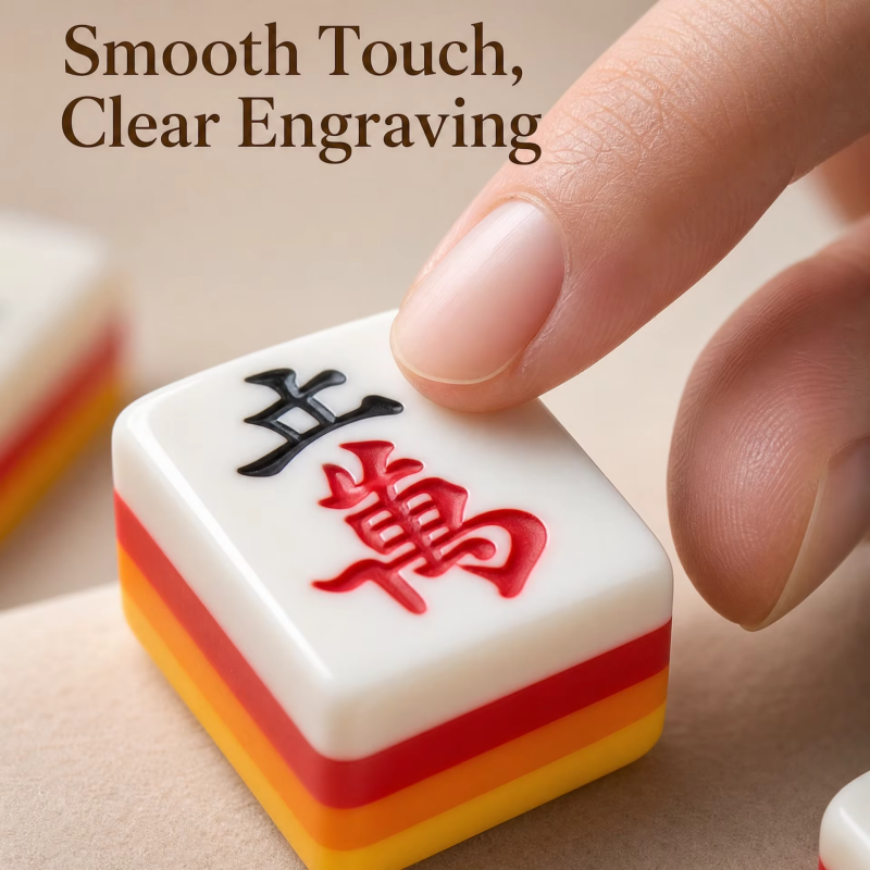 Multicolor 4-Layer Acrylic American Mahjong Set – 160 Tiles