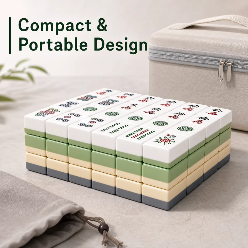 Multicolor 4-Layer Acrylic American Mahjong Set – 160 Tiles