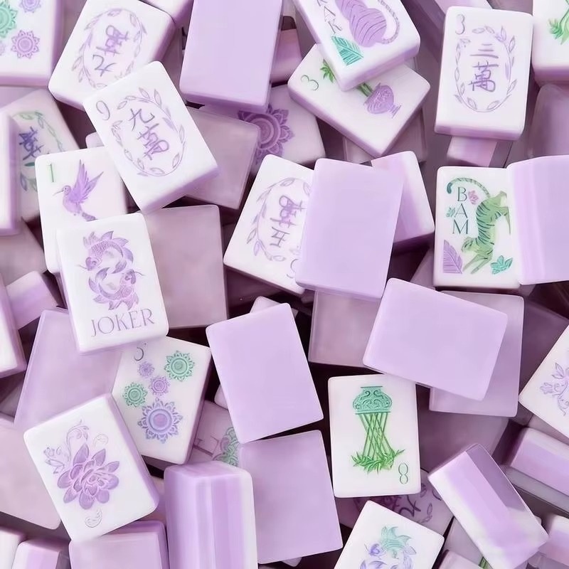 Ice Blue 4-Layer Acrylic American Mahjong Set